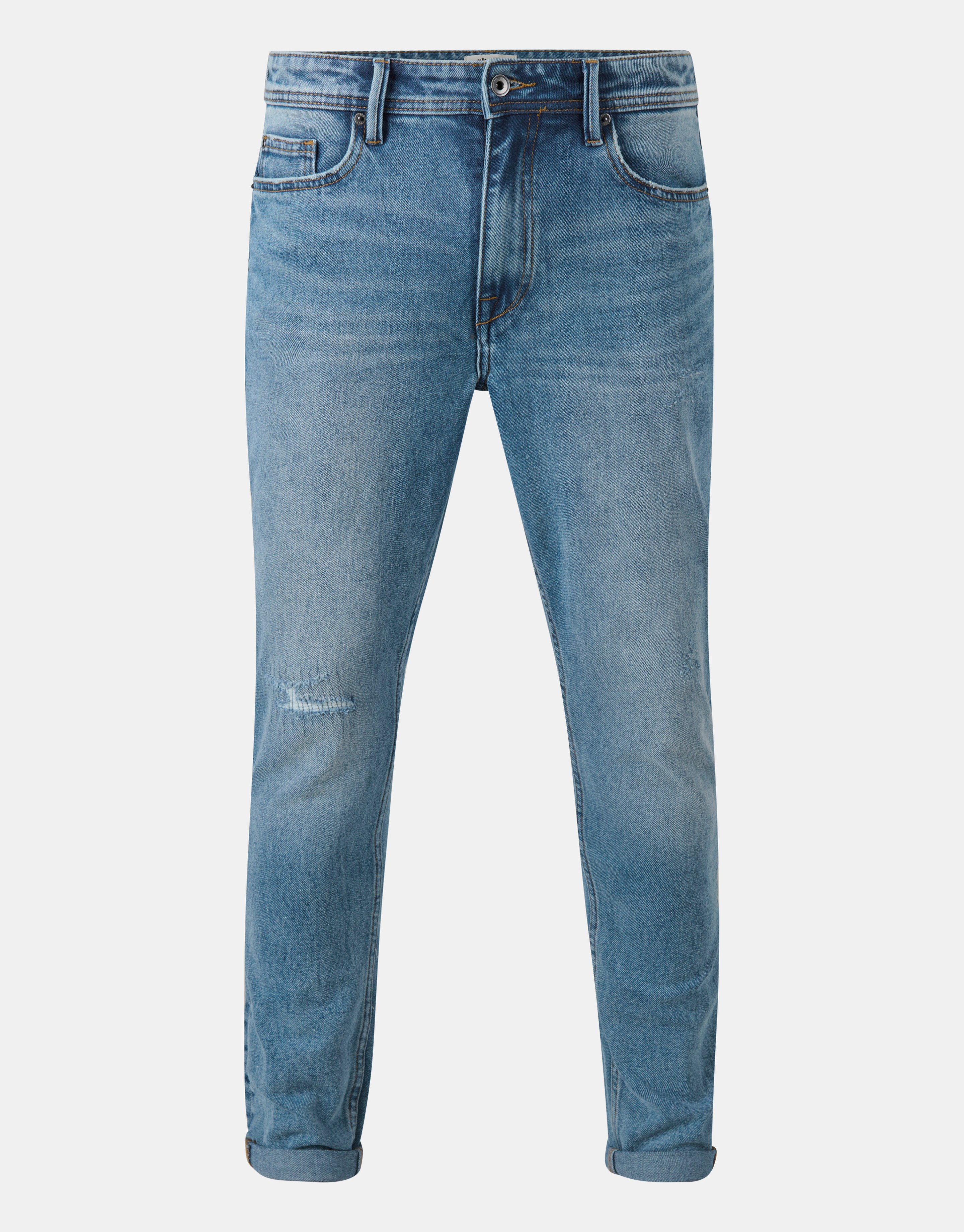 Repaired Tapered Jeans Mediumstone L32 SHOEBY MEN