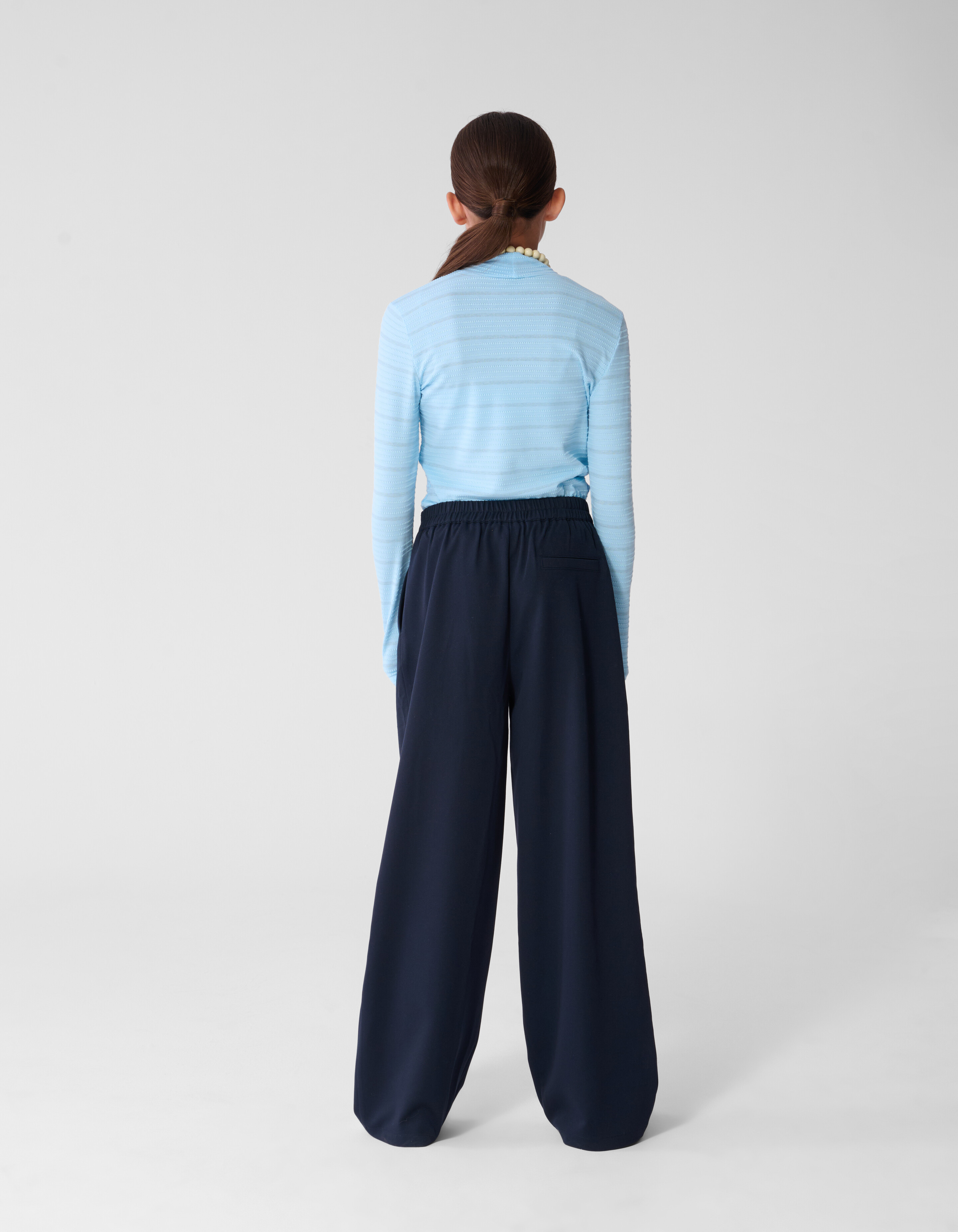 Lurex Longsleeve Top Lichtblauw SHOEBY GIRLS