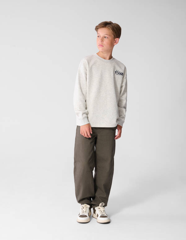 Twill Barrel Fit Broek Donkergroen SHOEBY BOYS