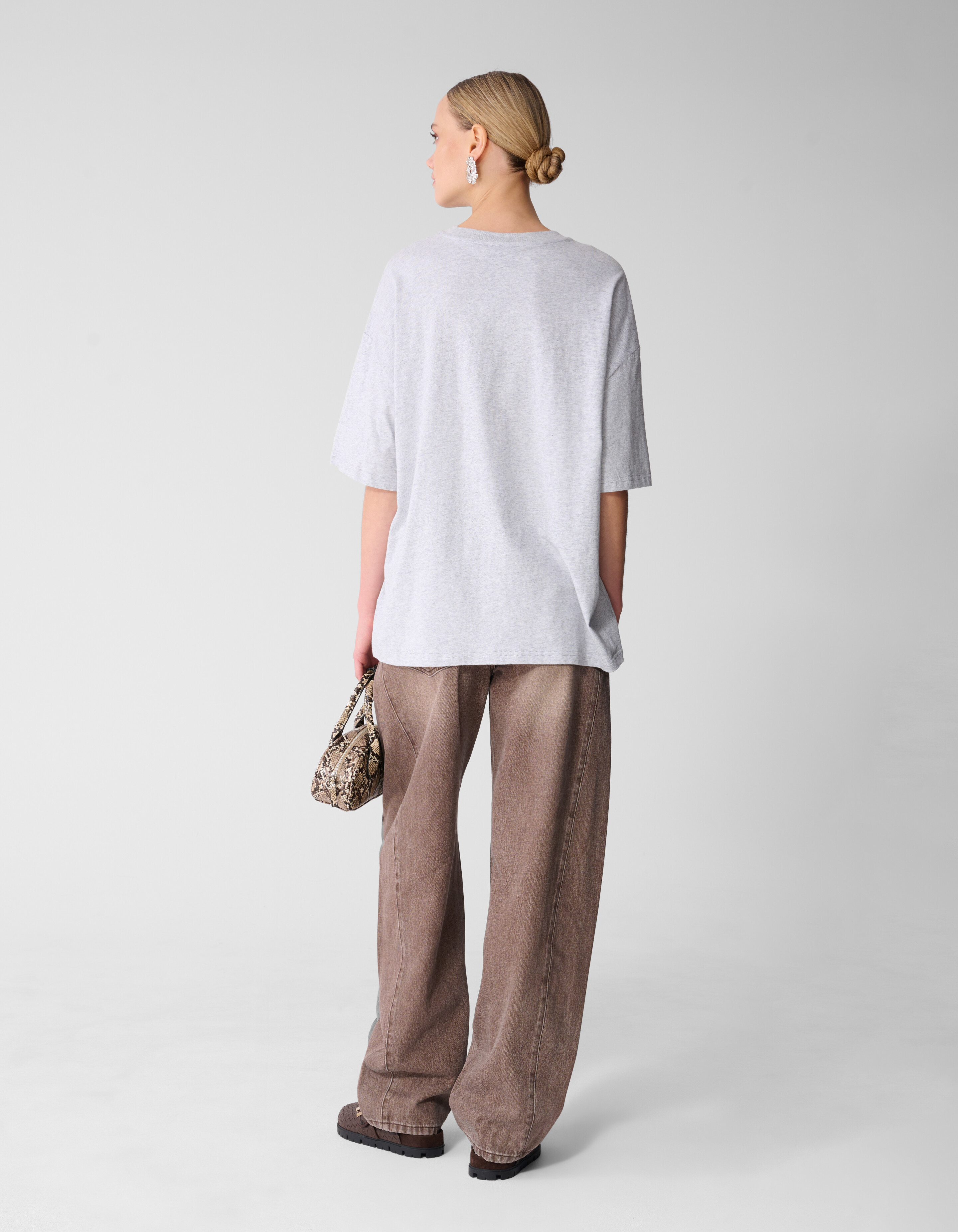 Eighty One Artwork T-shirt Lichtgrijs SHOEBY WOMEN