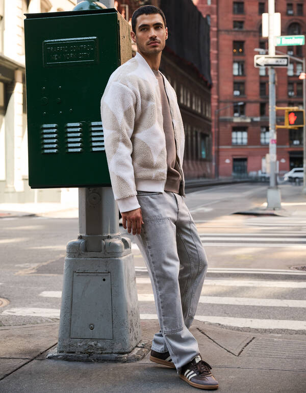 Loose Tapered Fit Jeans Lichtgrijs L32 SHOEBY MEN