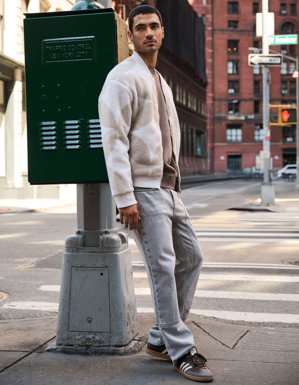 Loose Tapered Fit Jeans Lichtgrijs L32 SHOEBY MEN