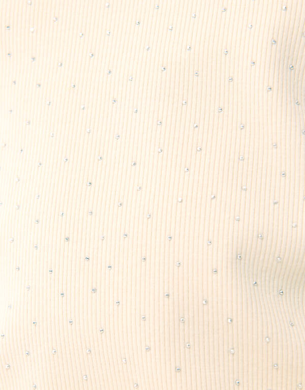 Strass Top Gebroken Wit SHOEBY GIRLS