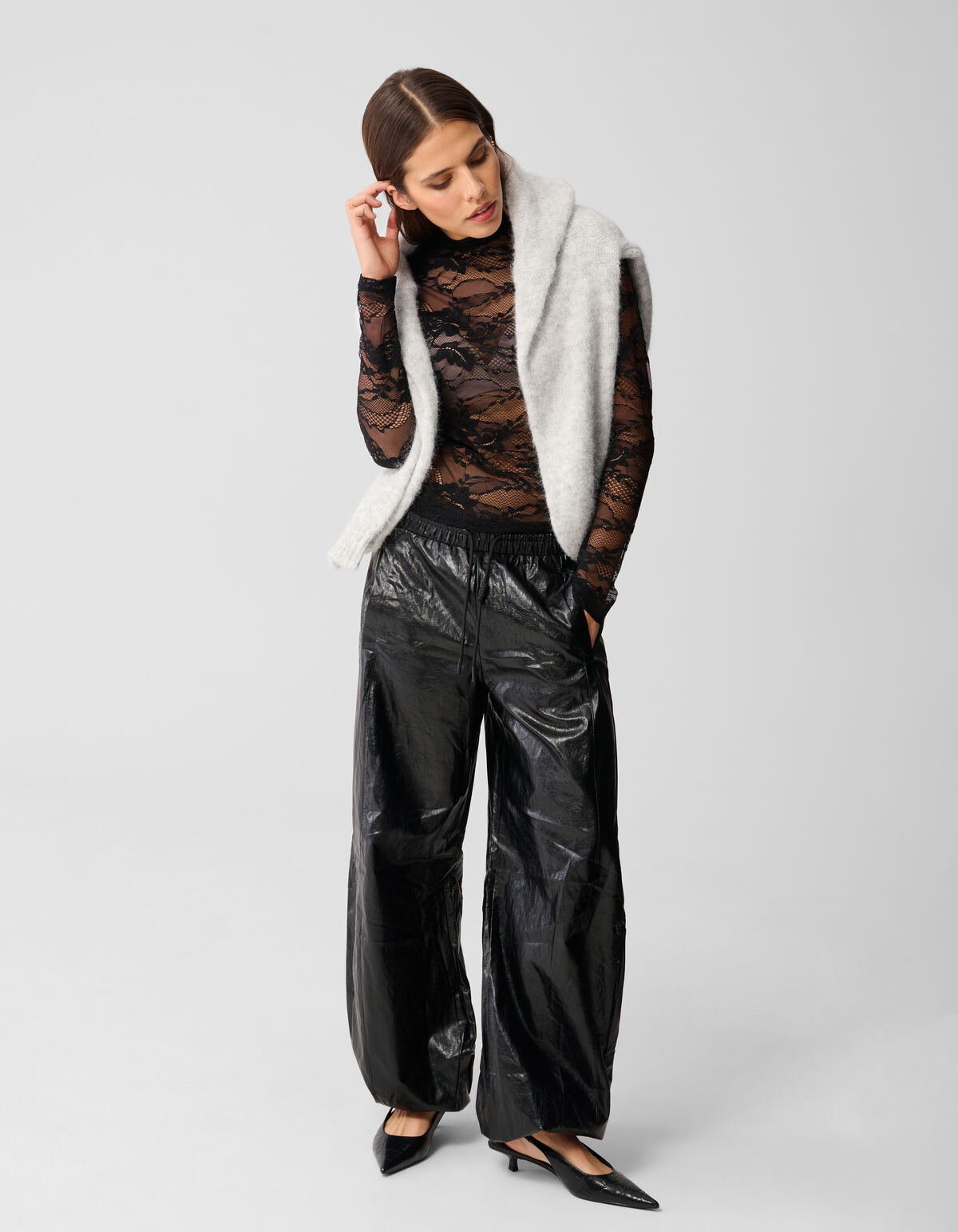 Kanten Top Zwart SHOEBY WOMEN