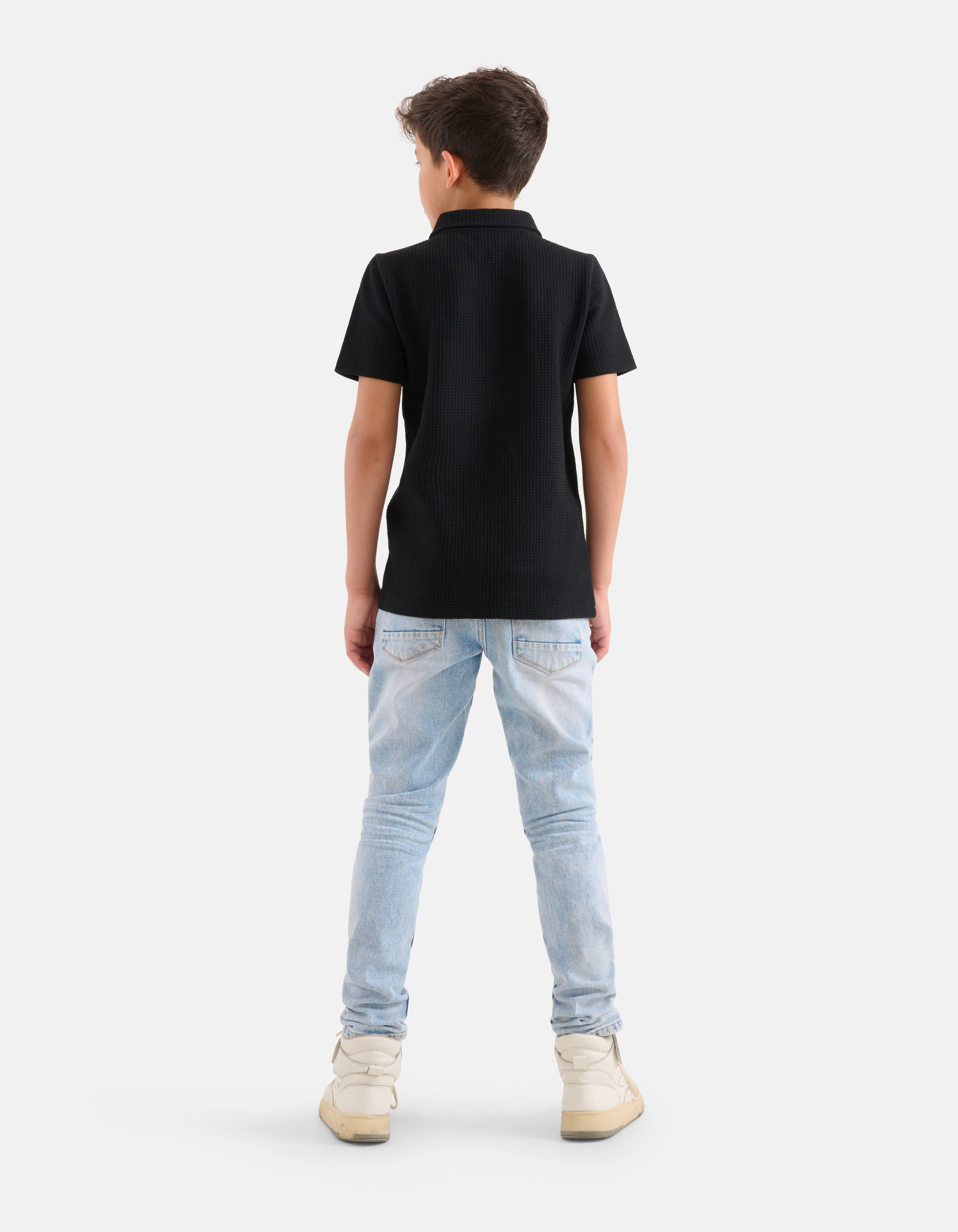 Structuur Polo Zwart SHOEBY BOYS