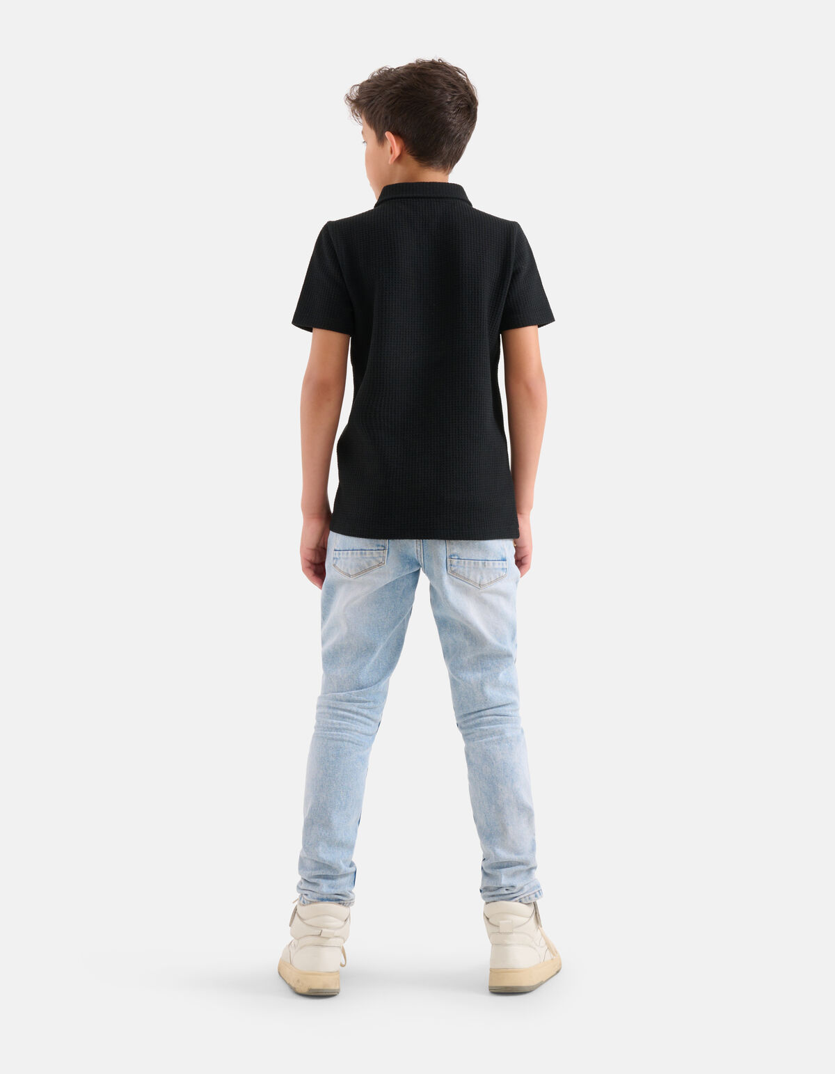 Structuur Polo Zwart SHOEBY BOYS