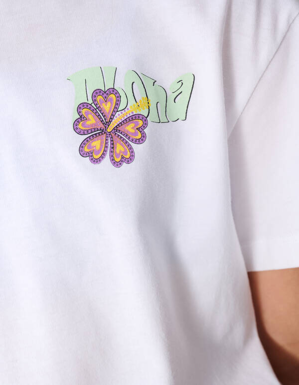 Aloha Artwork T-shirt Wit SHOEBY GIRLS