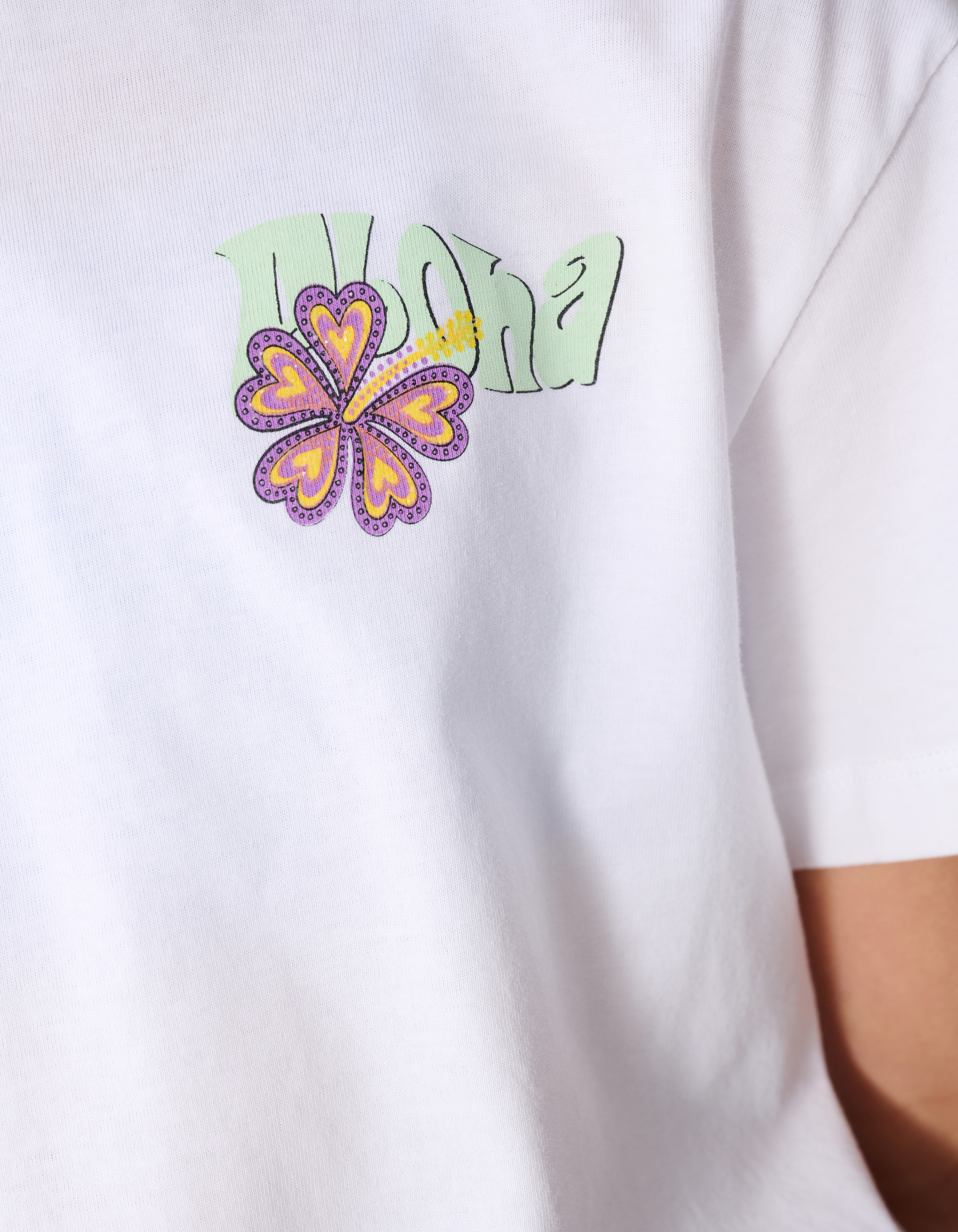 Aloha Artwork T-shirt Wit SHOEBY GIRLS