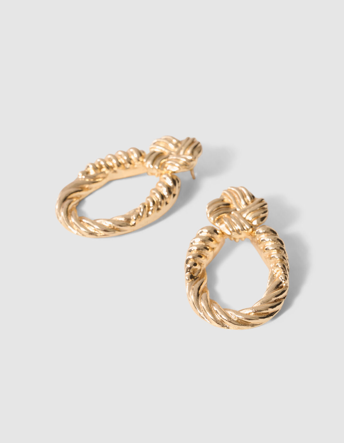 Knotted Oval Oorbellen Goud SHOEBY ACCESSOIRES