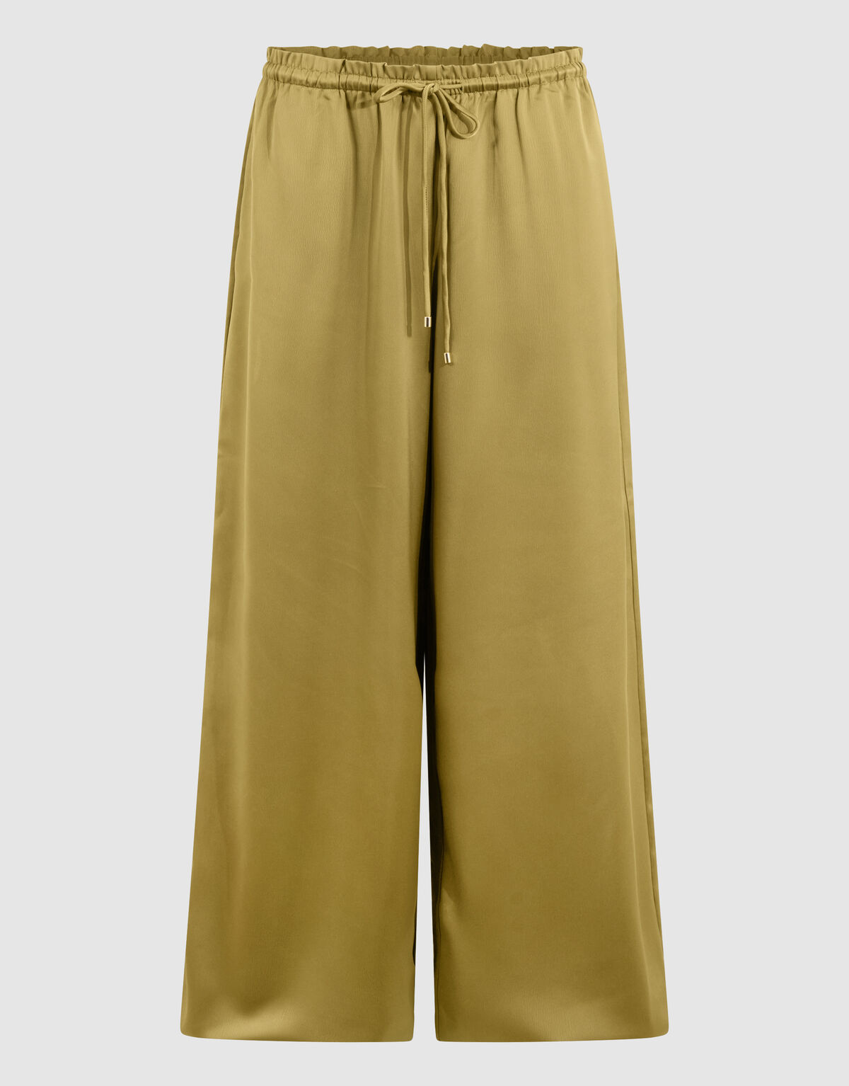 Satijnen Loose Fit Broek Groen By Fred SHOEBY WOMEN