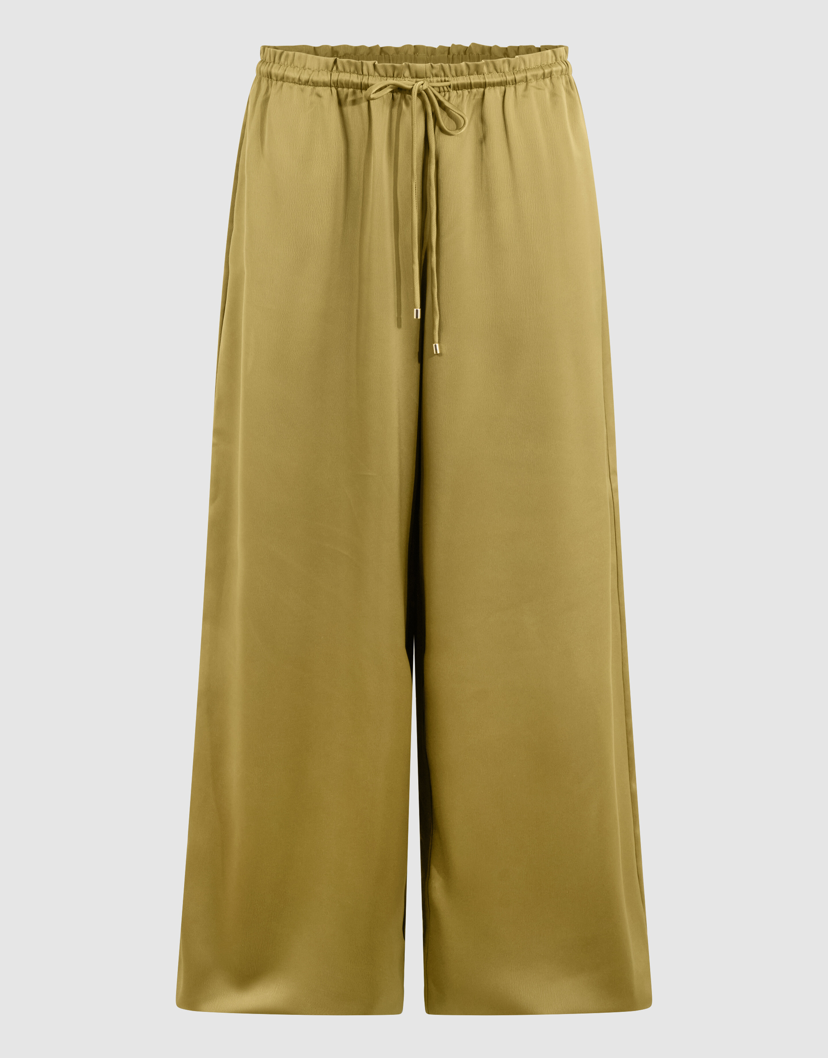 Satijnen Loose Fit Broek Groen By Fred SHOEBY WOMEN