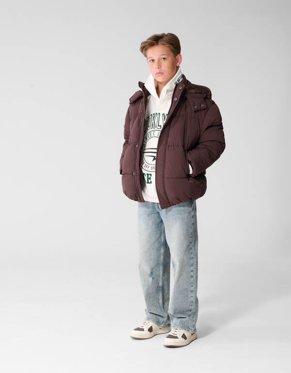 Big Puffer Jas Donkerbruin SHOEBY BOYS
