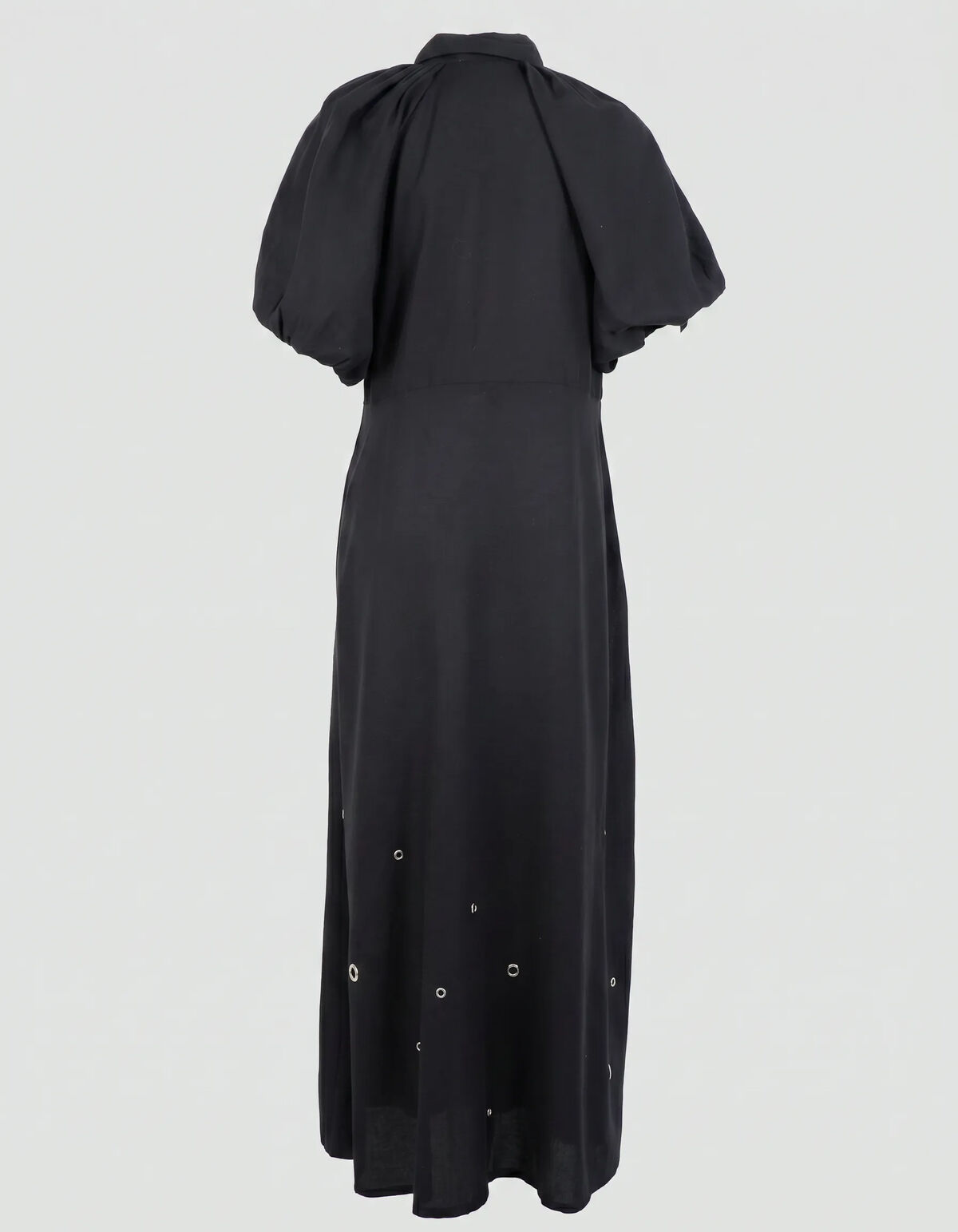 Linnen Eyelet Maxi Jurk Zwart SHOEBY WOMEN