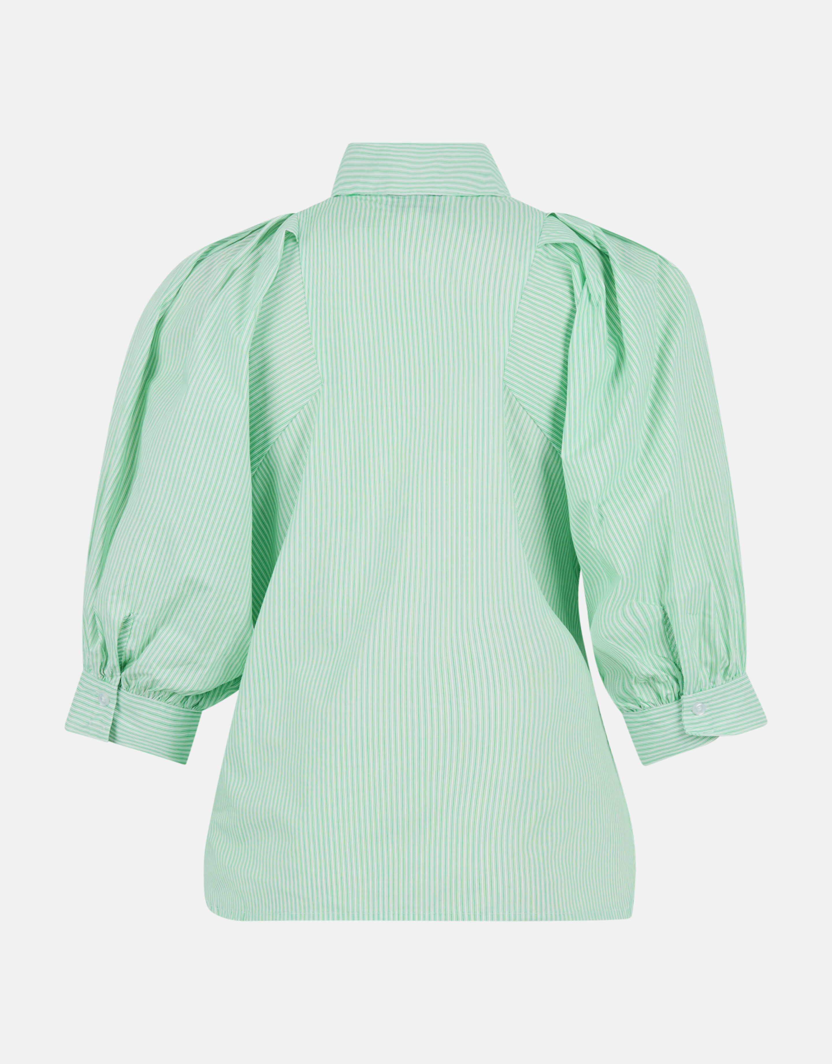 Zipper Stripe Blouse Groen SHOEBY WOMEN