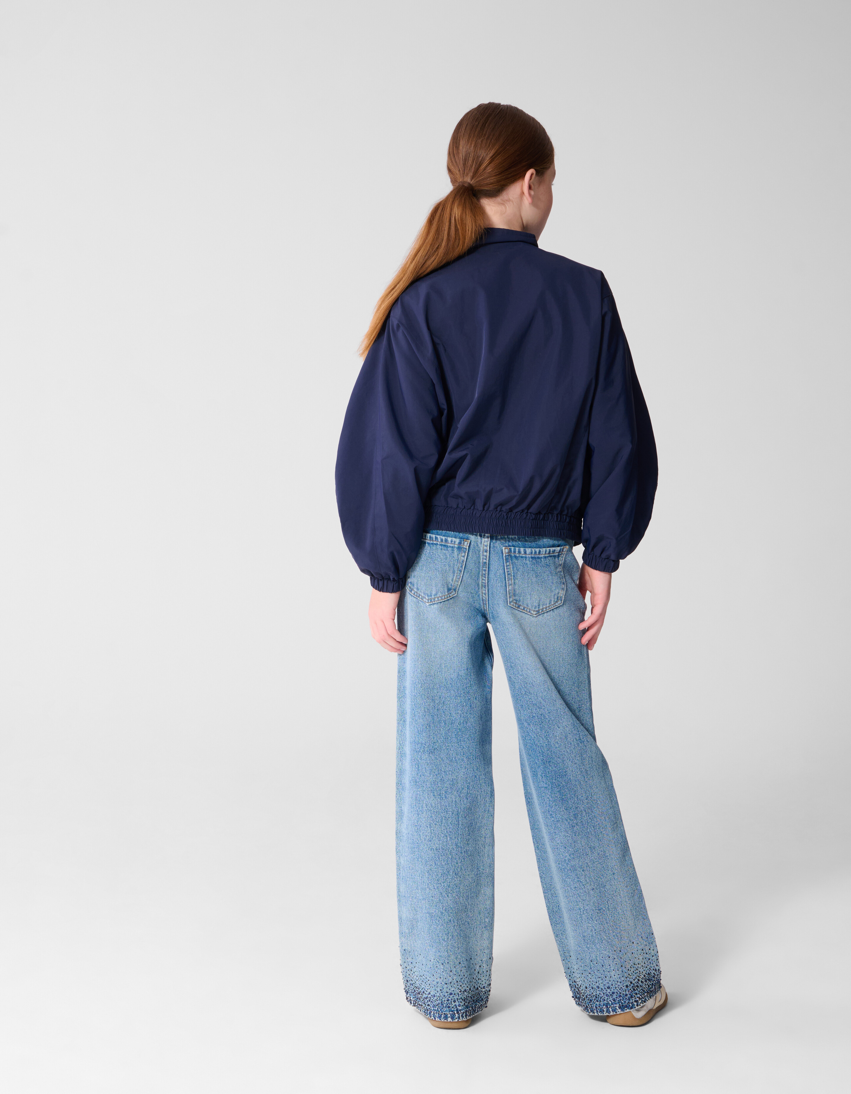 Strass Ultra Wide Leg Fit Jeans Blauw SHOEBY GIRLS