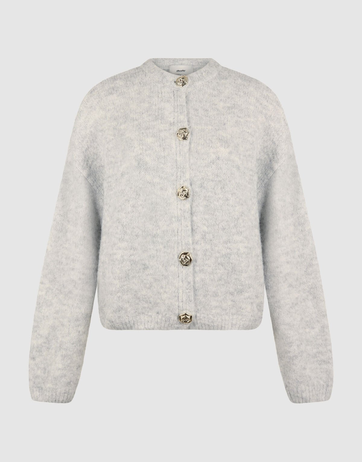 Fancy Button Vest Lichtgrijs SHOEBY WOMEN