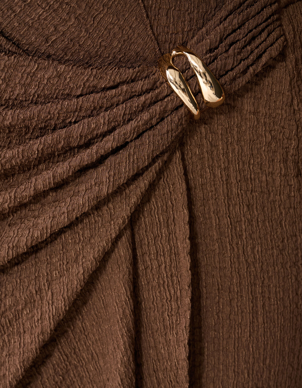 Crinkle Maxi Rok Bruin SHOEBY WOMEN