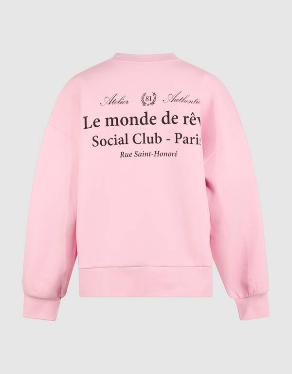 Social Club Artwork Sweater Roze SHOEBY WOMEN