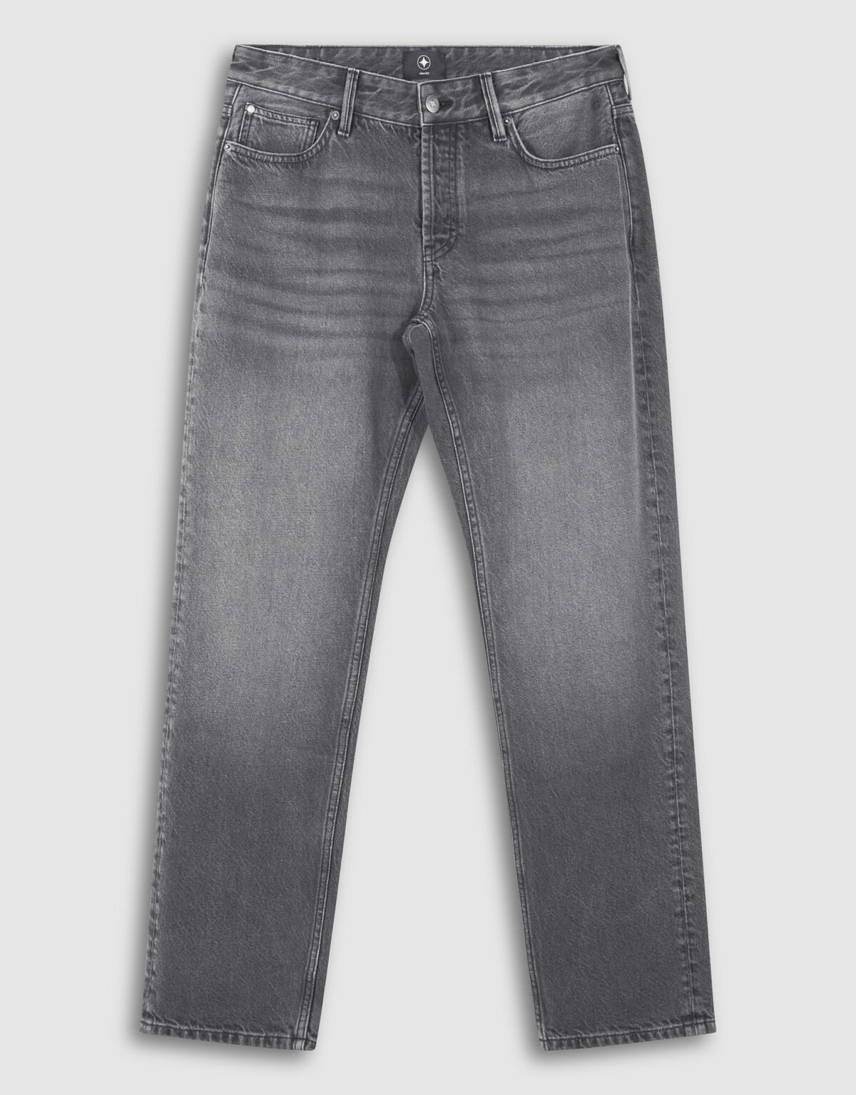 Modern Straight Fit Jeans Washed Zwart L32 SHOEBY MEN