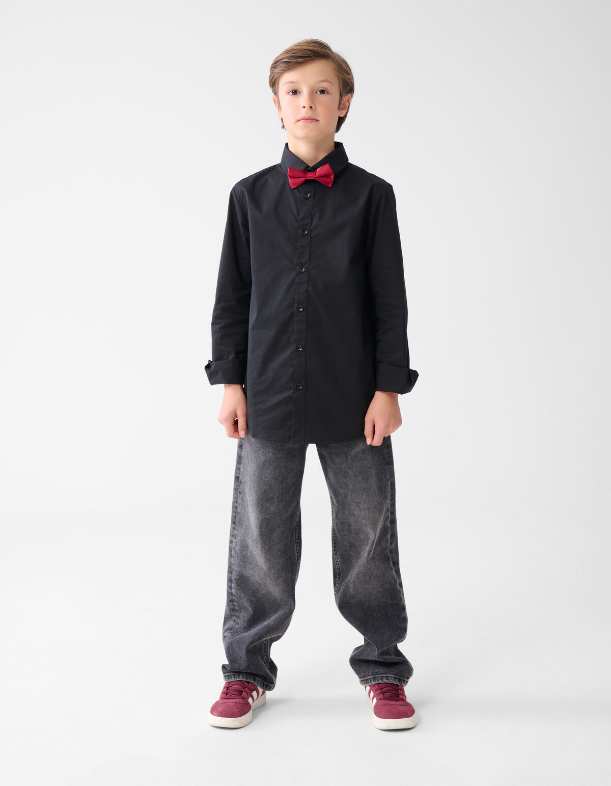 Basis Overhemd Zwart SHOEBY BOYS