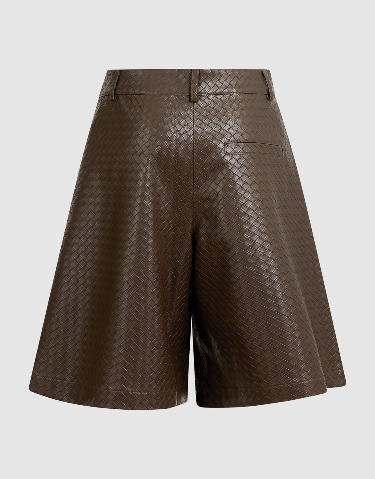 Vegan Leren Braided Short Donkerbruin SHOEBY WOMEN