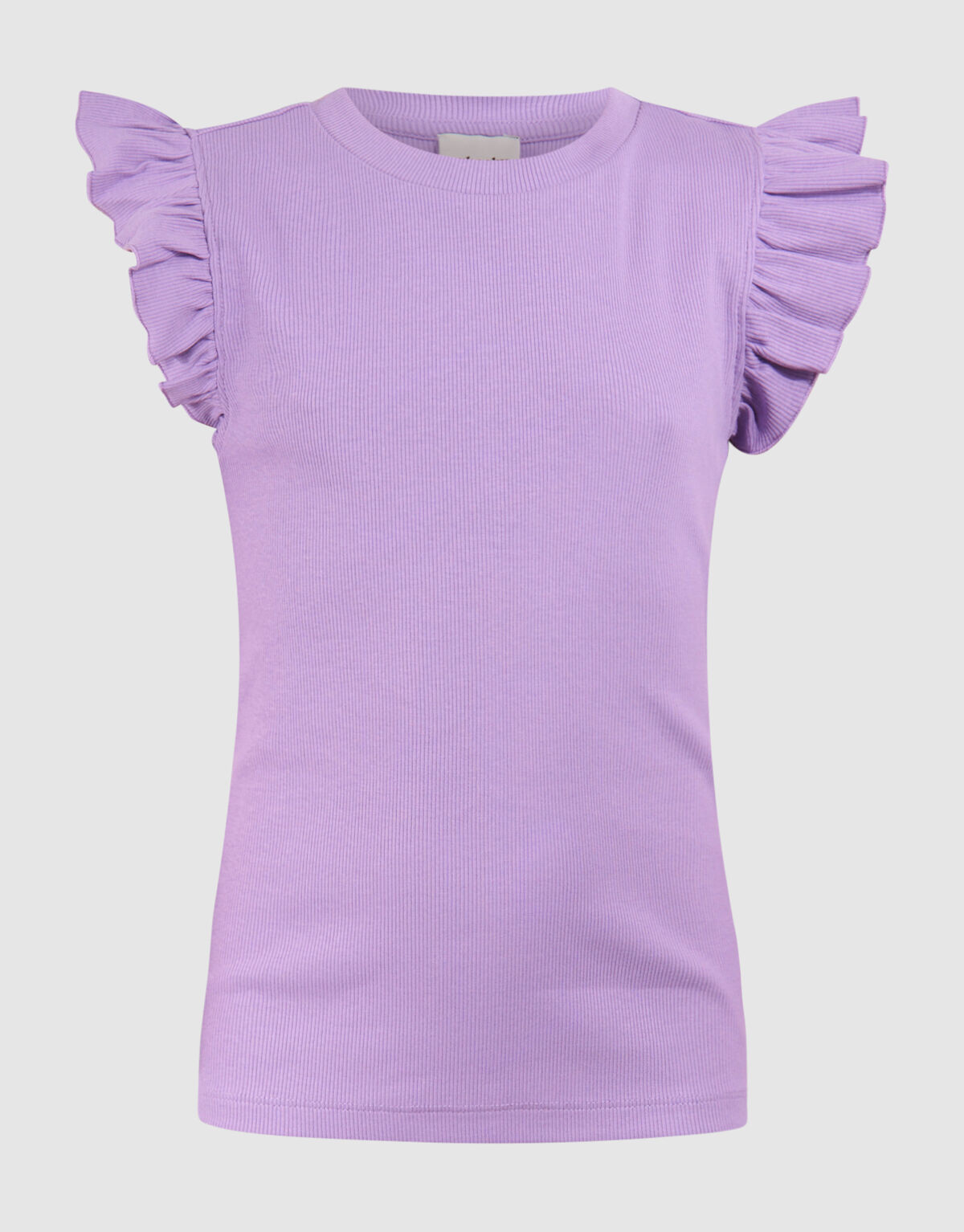 Ruffle Rib Top Lichtpaars SHOEBY GIRLS