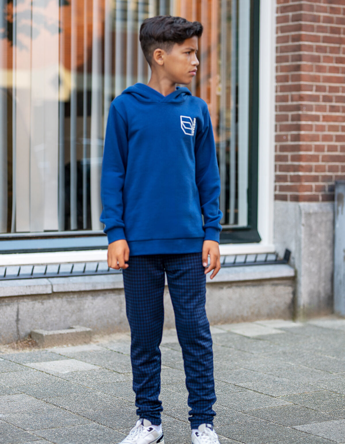 Print Hoodie Kobalt Blauw SHOEBY BOYS