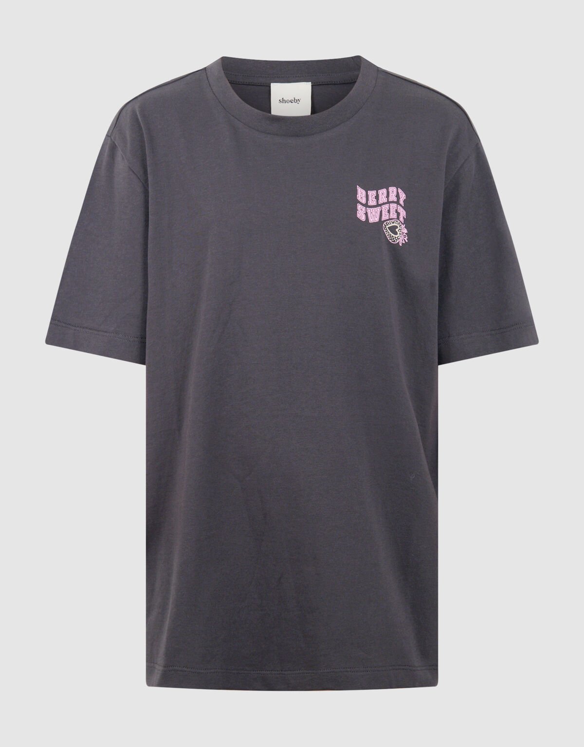 Strawberry Artwork T-shirt Dokergrijs SHOEBY GIRLS