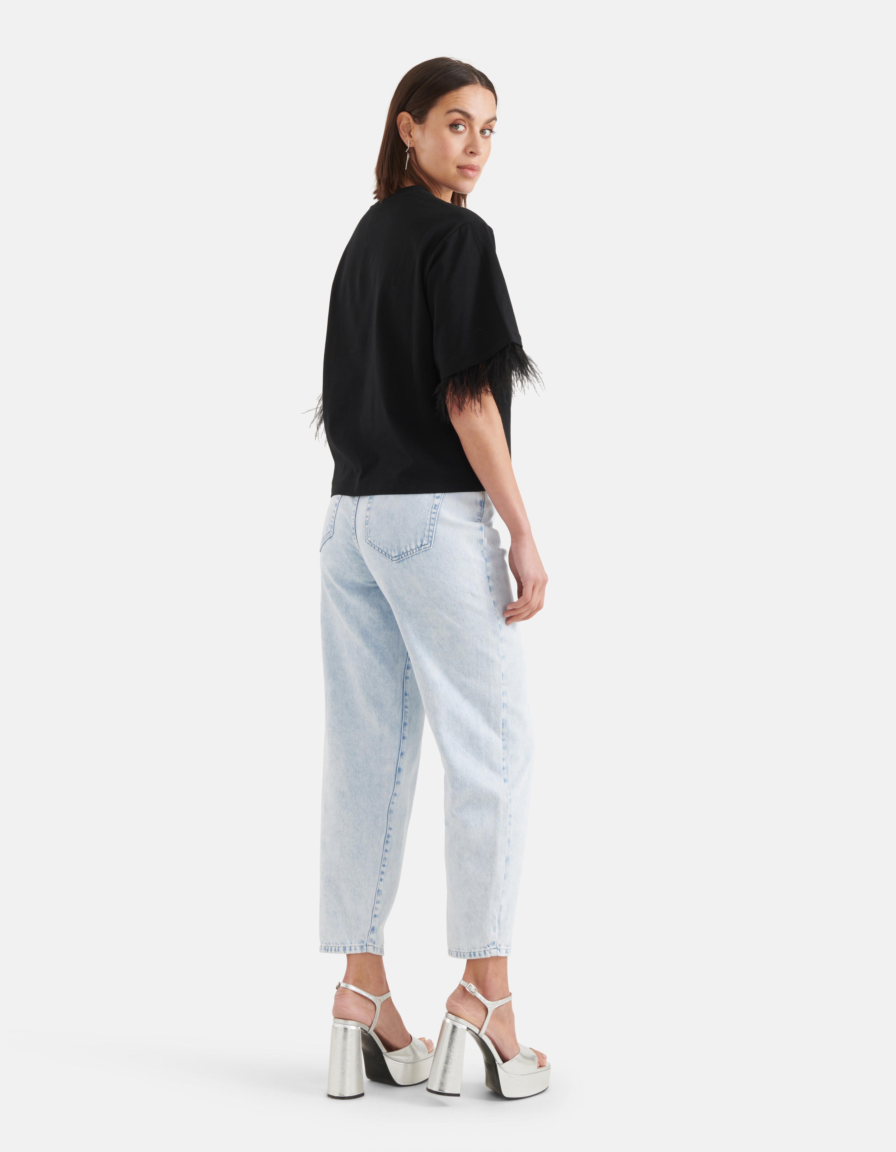 Feather T-shirt Zwart SHOEBY WOMEN