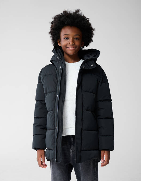 Lange Puffer Jas Zwart SHOEBY BOYS