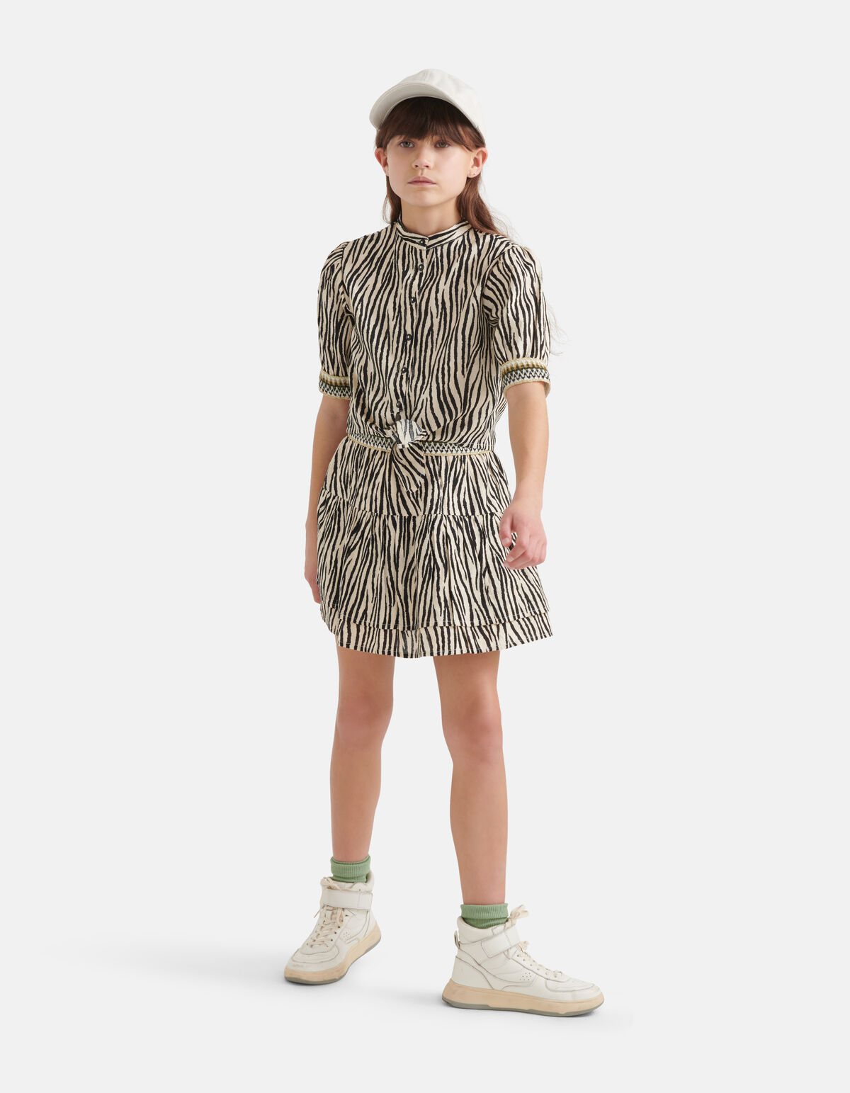 Zebra Print Rok Zwart/Gebroken Wit SHOEBY GIRLS