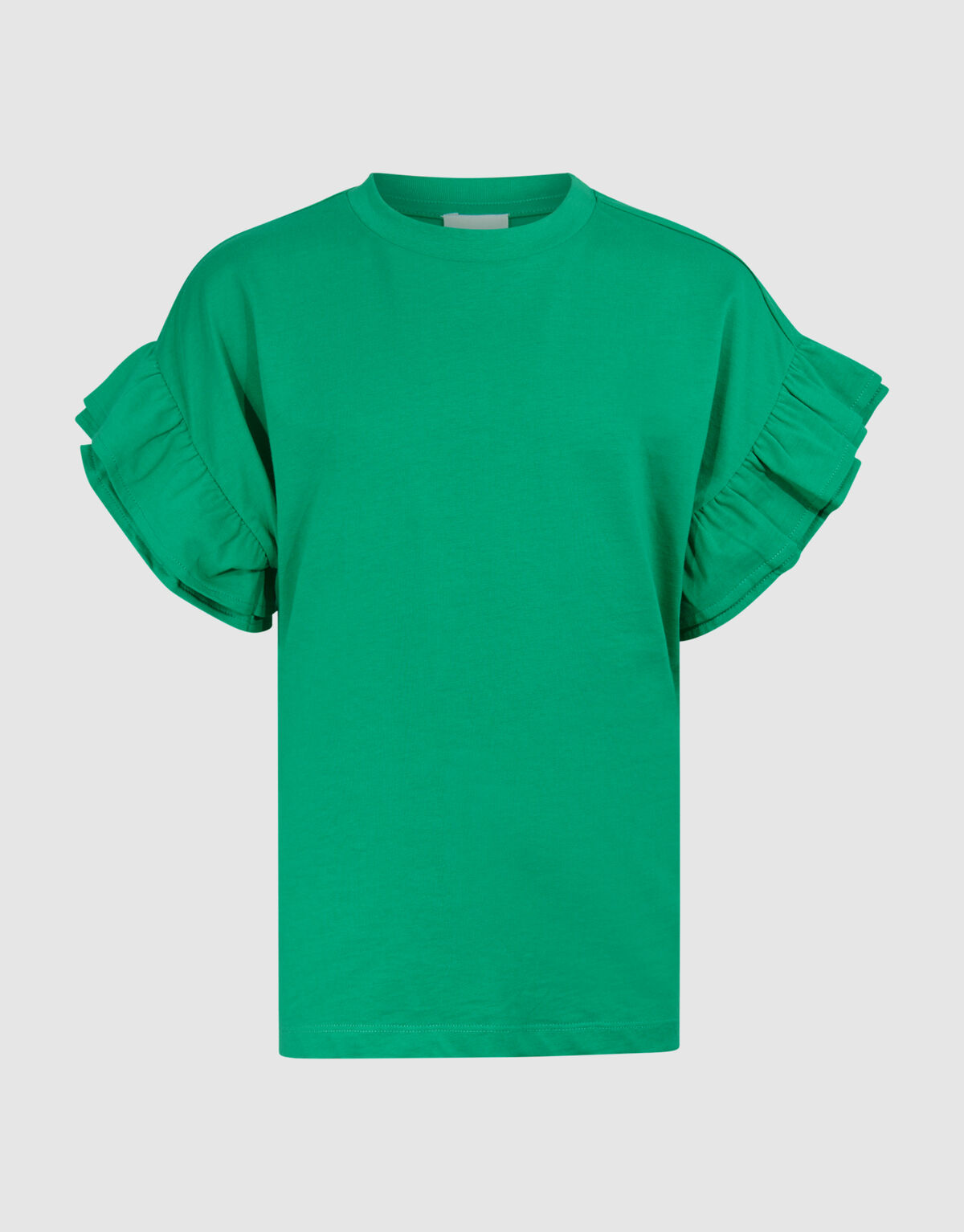 Ruffle T-shirt Groen SHOEBY GIRLS