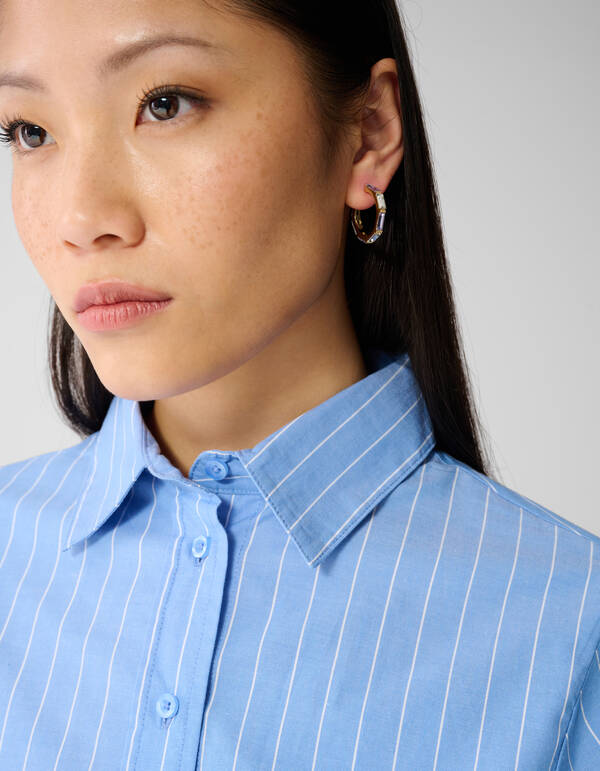 Strass Hoop Oorbellen Paars SHOEBY ACCESSOIRES