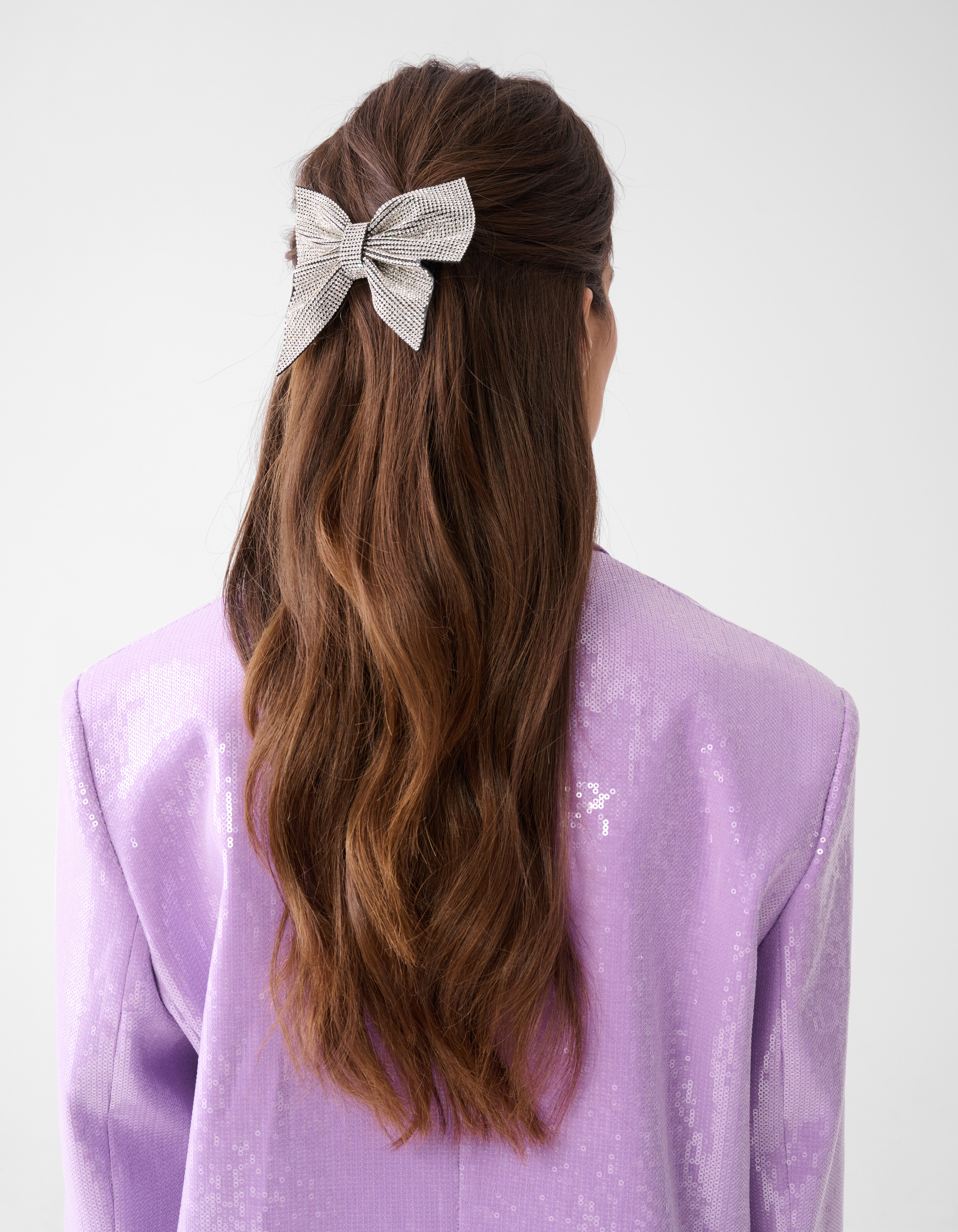 Strass Strik Haarclip Zilver By Lizzy SHOEBY ACCESSOIRES