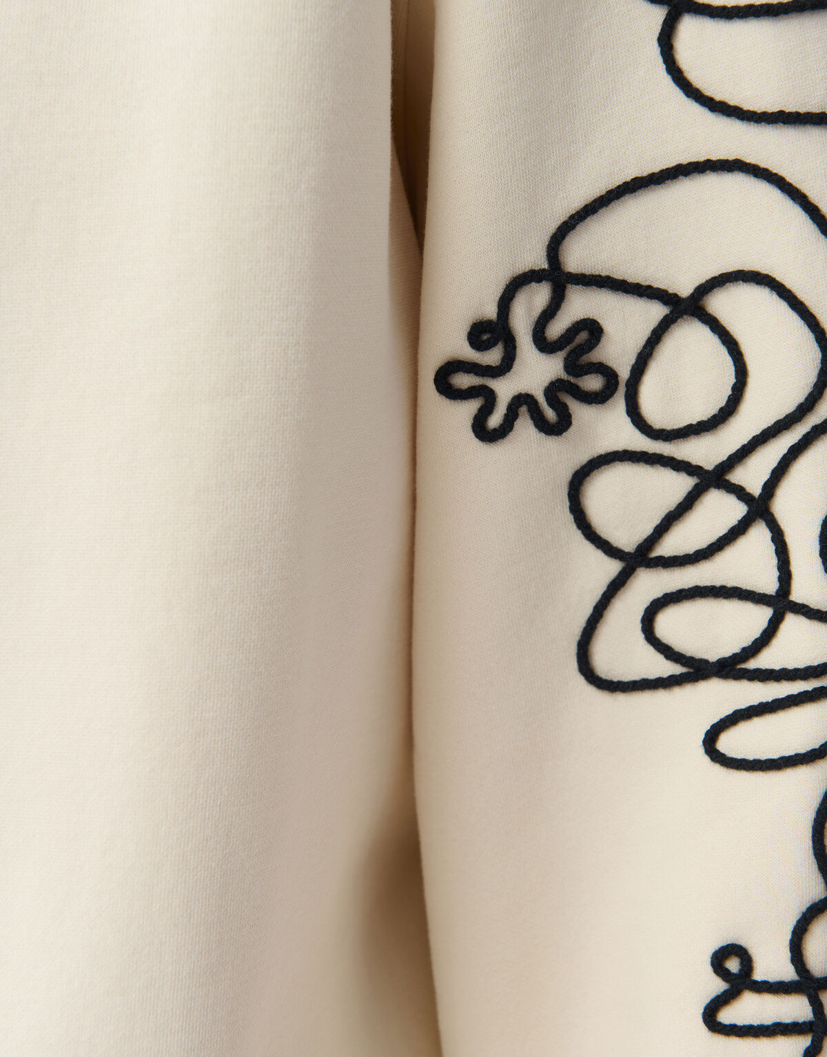 Embroidery Artwork Sweater Gebroken Wit SHOEBY WOMEN