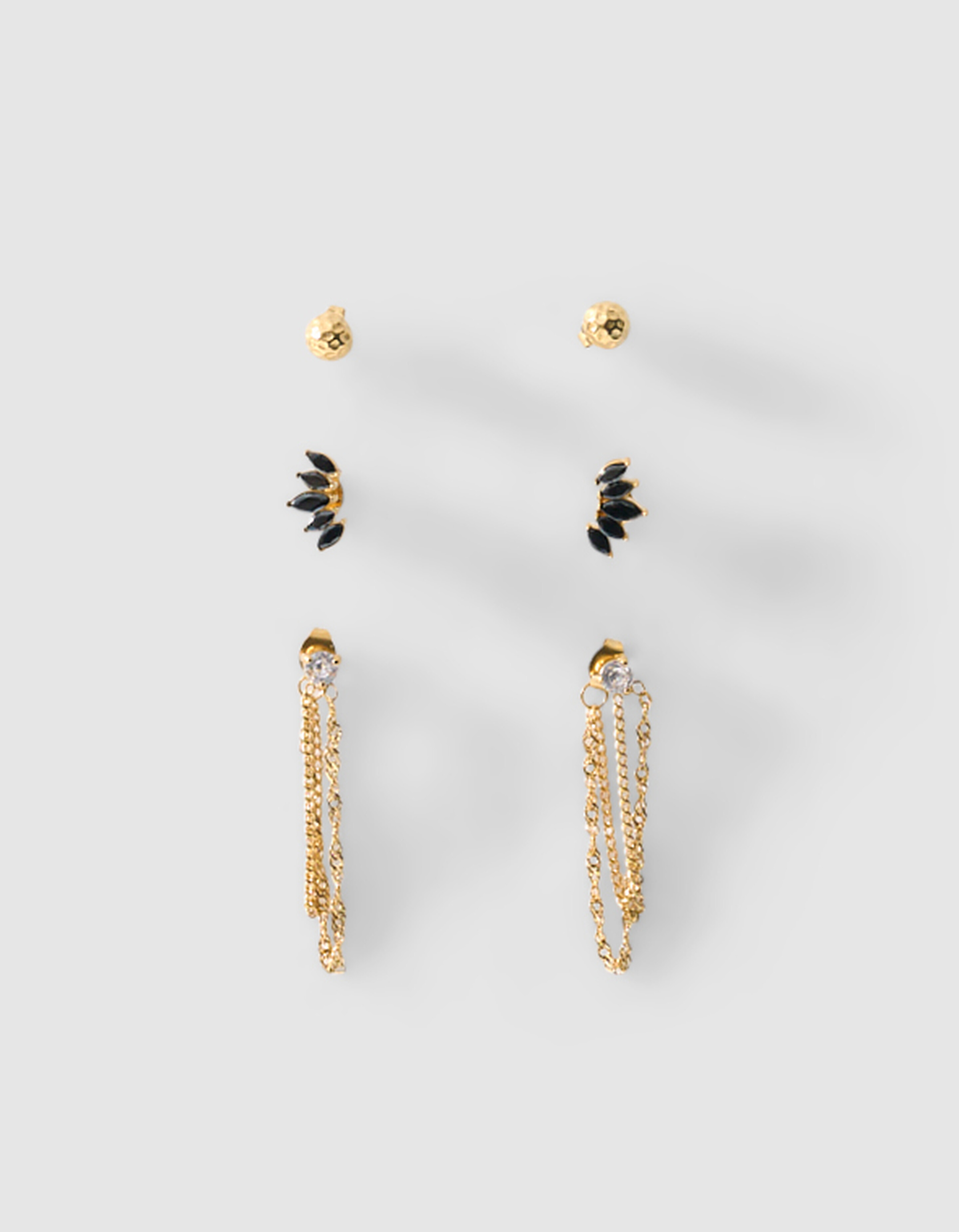 Strass Oorbellen Set Goud SHOEBY ACCESSOIRES