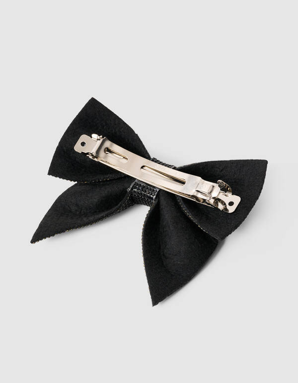 Strass Strik Haarclip Zwart SHOEBY ACCESSOIRES