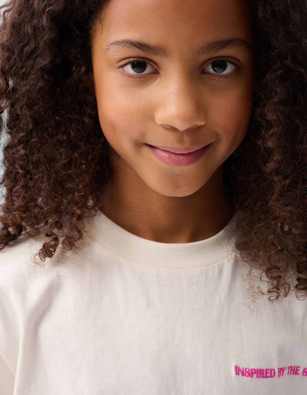 Tropical Artwork T-shirt Gebroken Wit SHOEBY GIRLS