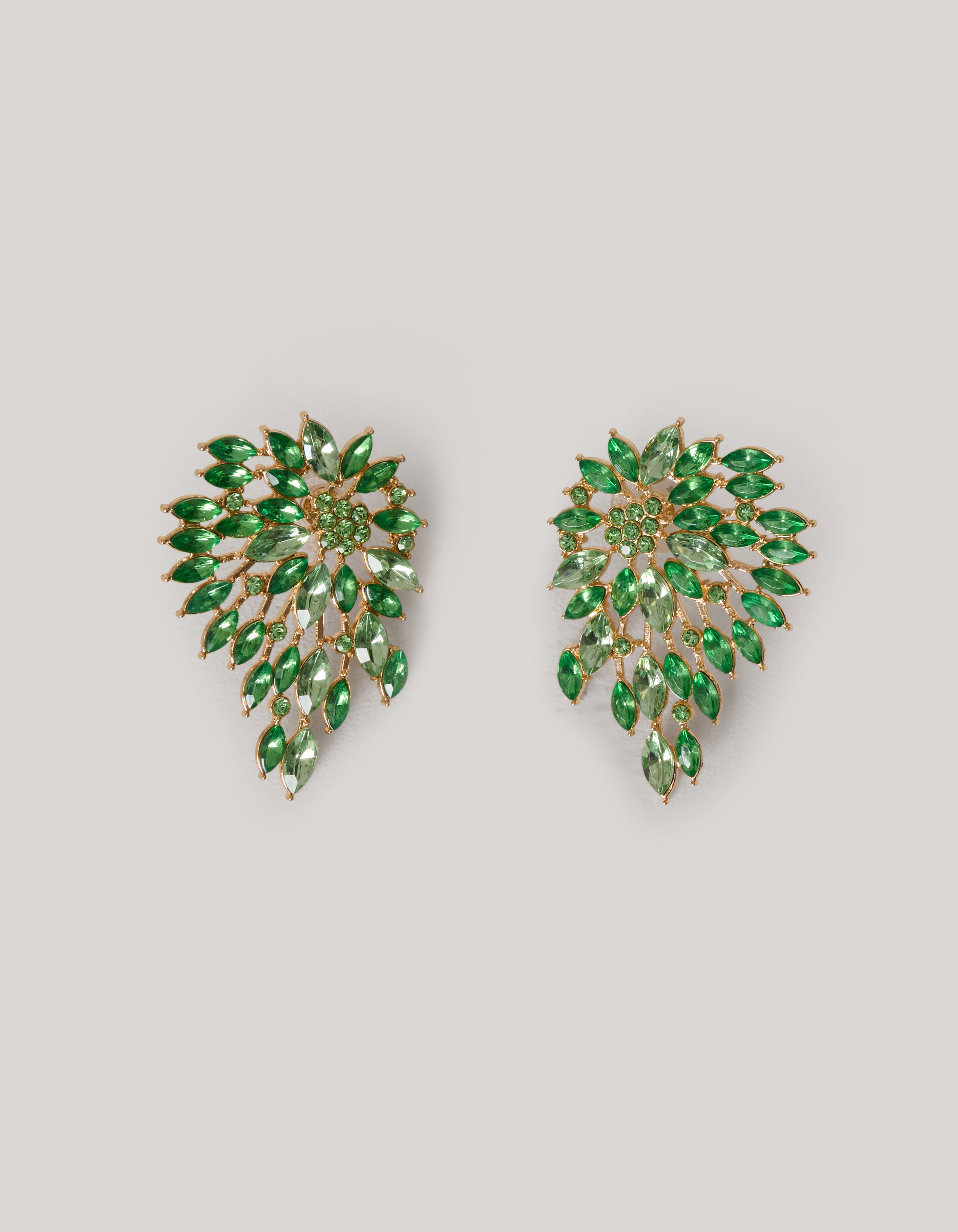 Vintage Strass Oorbellen Groen SHOEBY ACCESSOIRES
