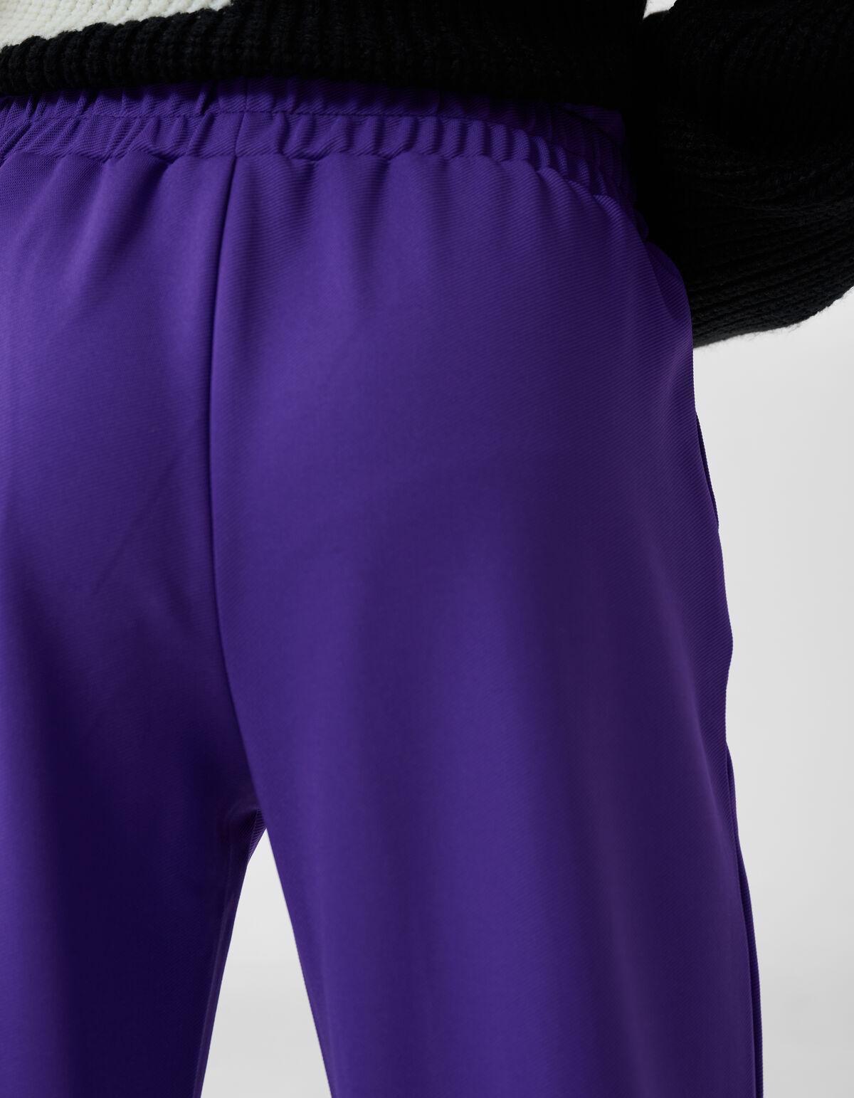 Basic Wide Leg Broek Donkerpaars SHOEBY GIRLS