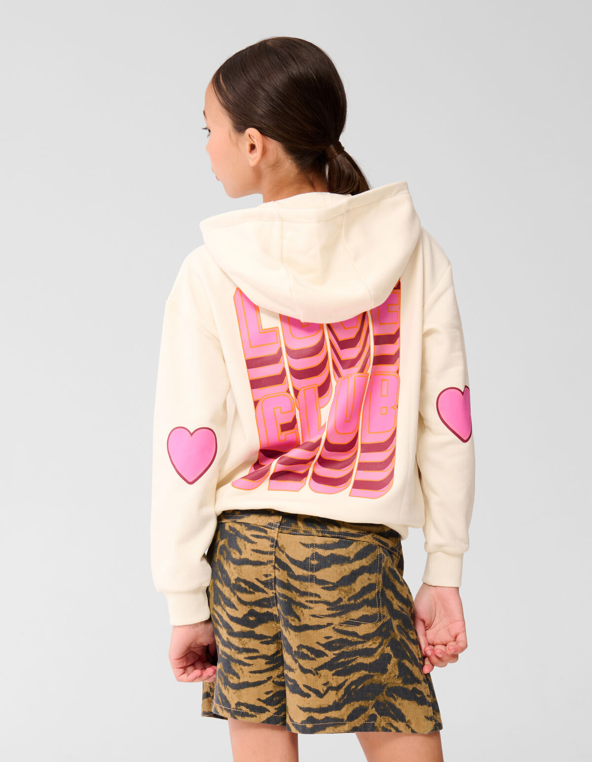 Love Club Artwork Hoodie Gebroken Wit SHOEBY GIRLS