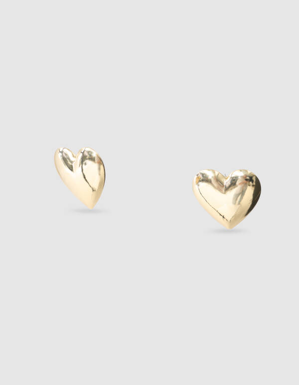 Chunky Heart Oorbellen Goud SHOEBY ACCESSOIRES