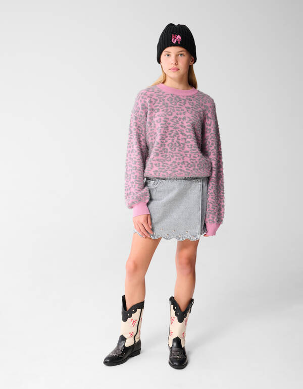 Heart Wrap Skort Lichtgrijs SHOEBY GIRLS