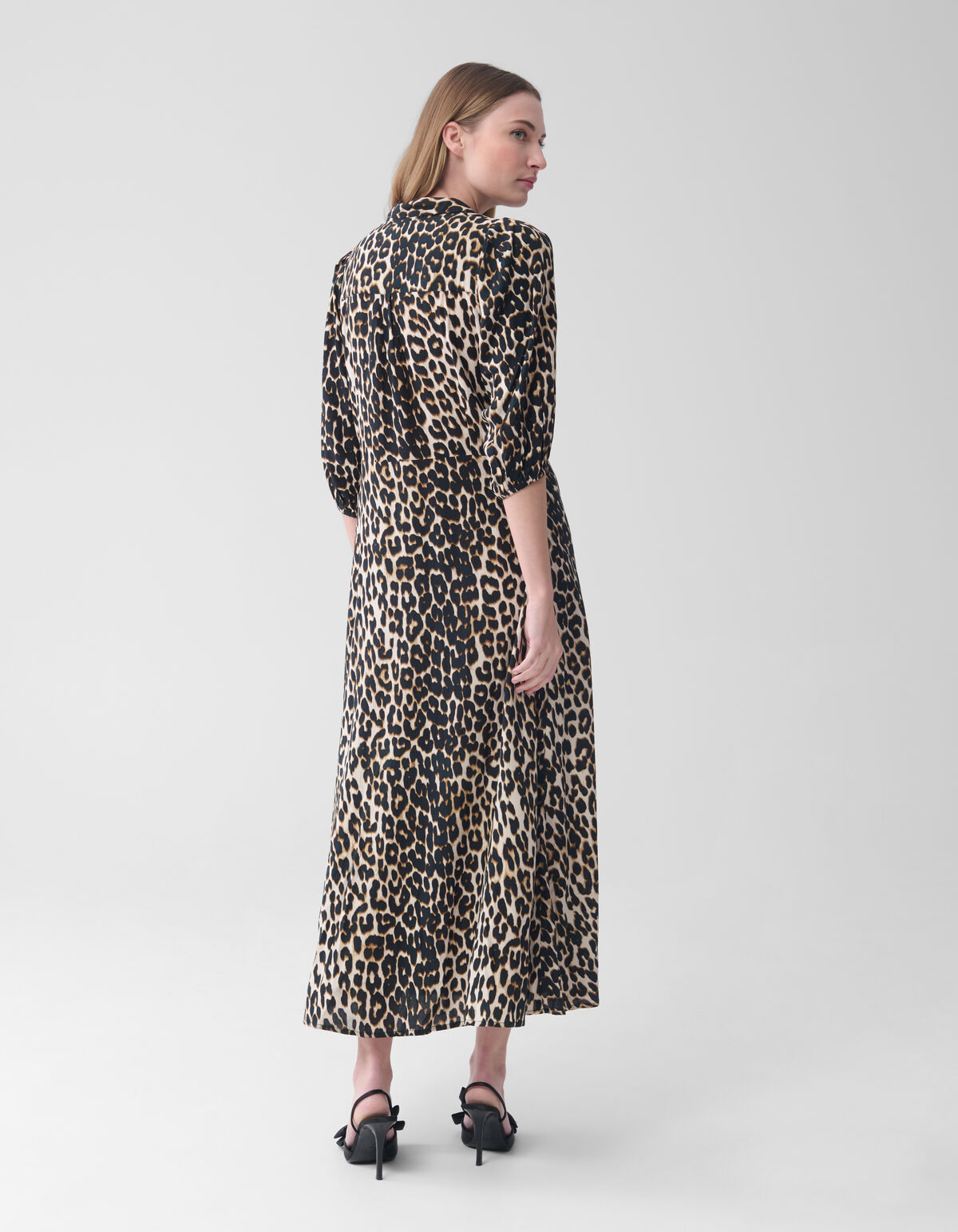 Leopard Maxi Jurk Bruin SHOEBY WOMEN
