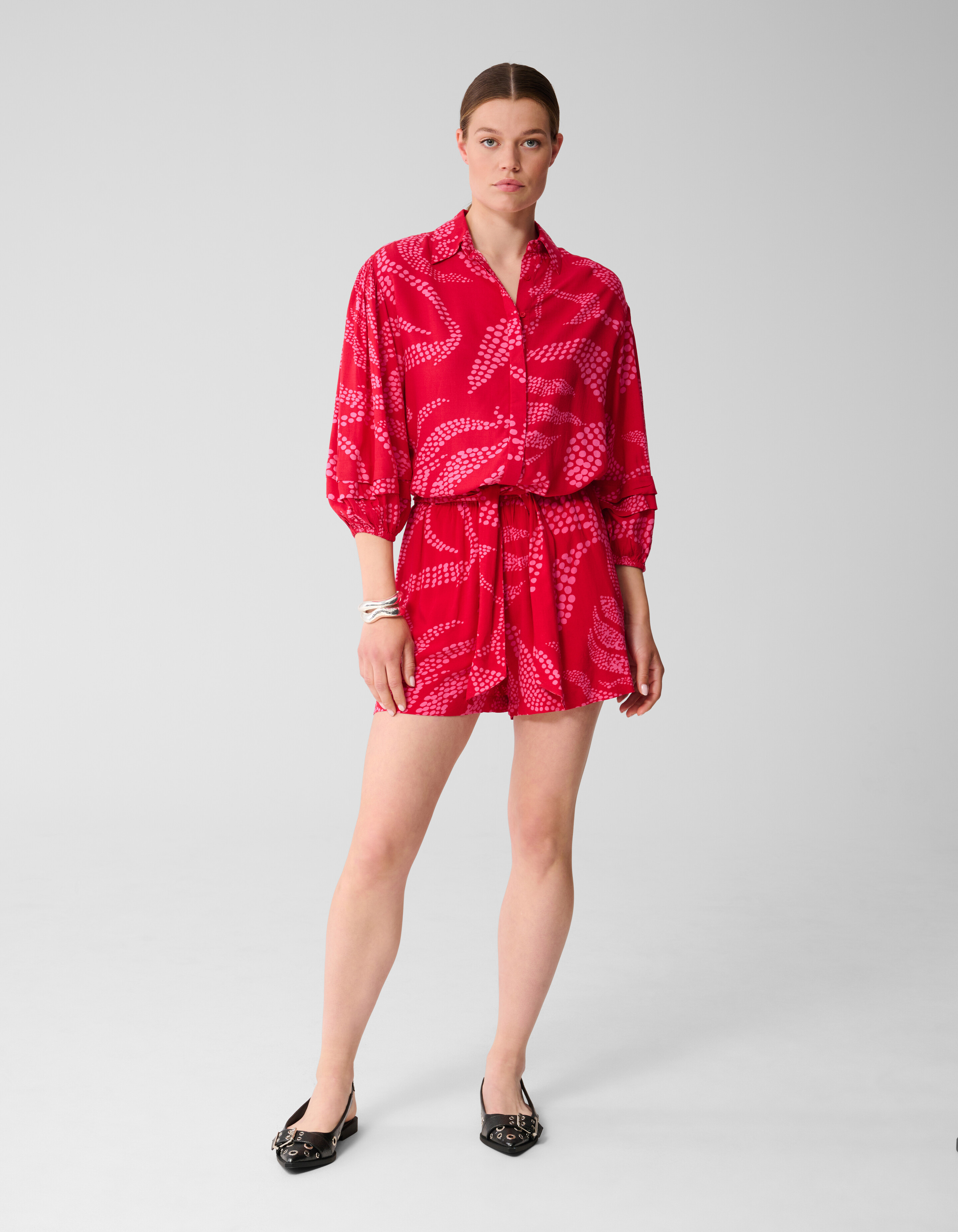 Printed Blouse Rood SHOEBY WOMEN