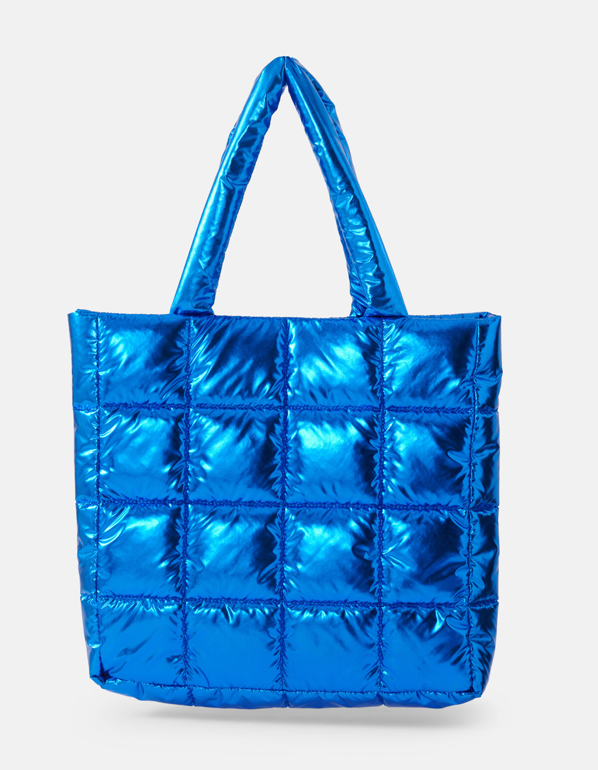 Metallic Shopper Blauw SHOEBY ACCESSOIRES