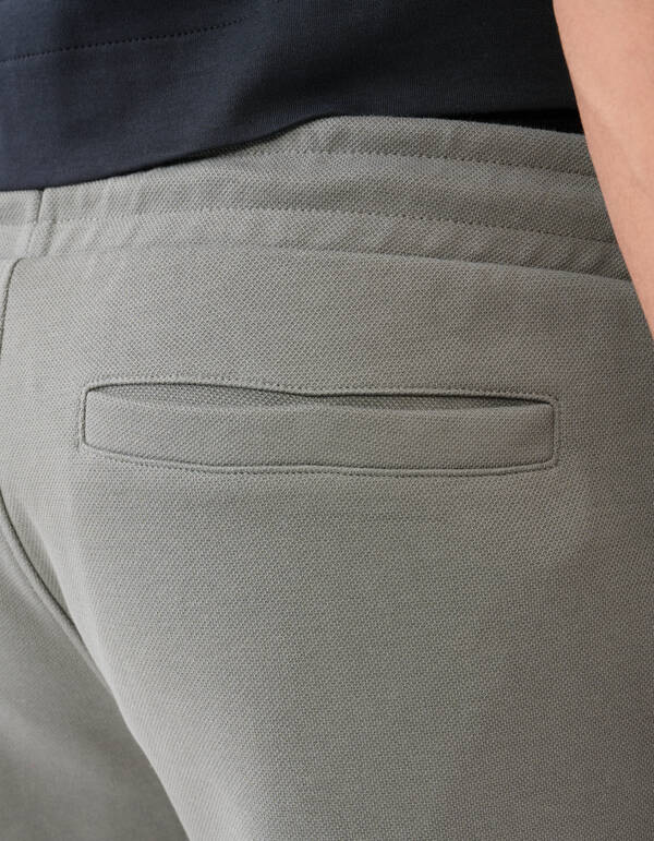 Pique Logo Short Donkergroen SHOEBY MEN