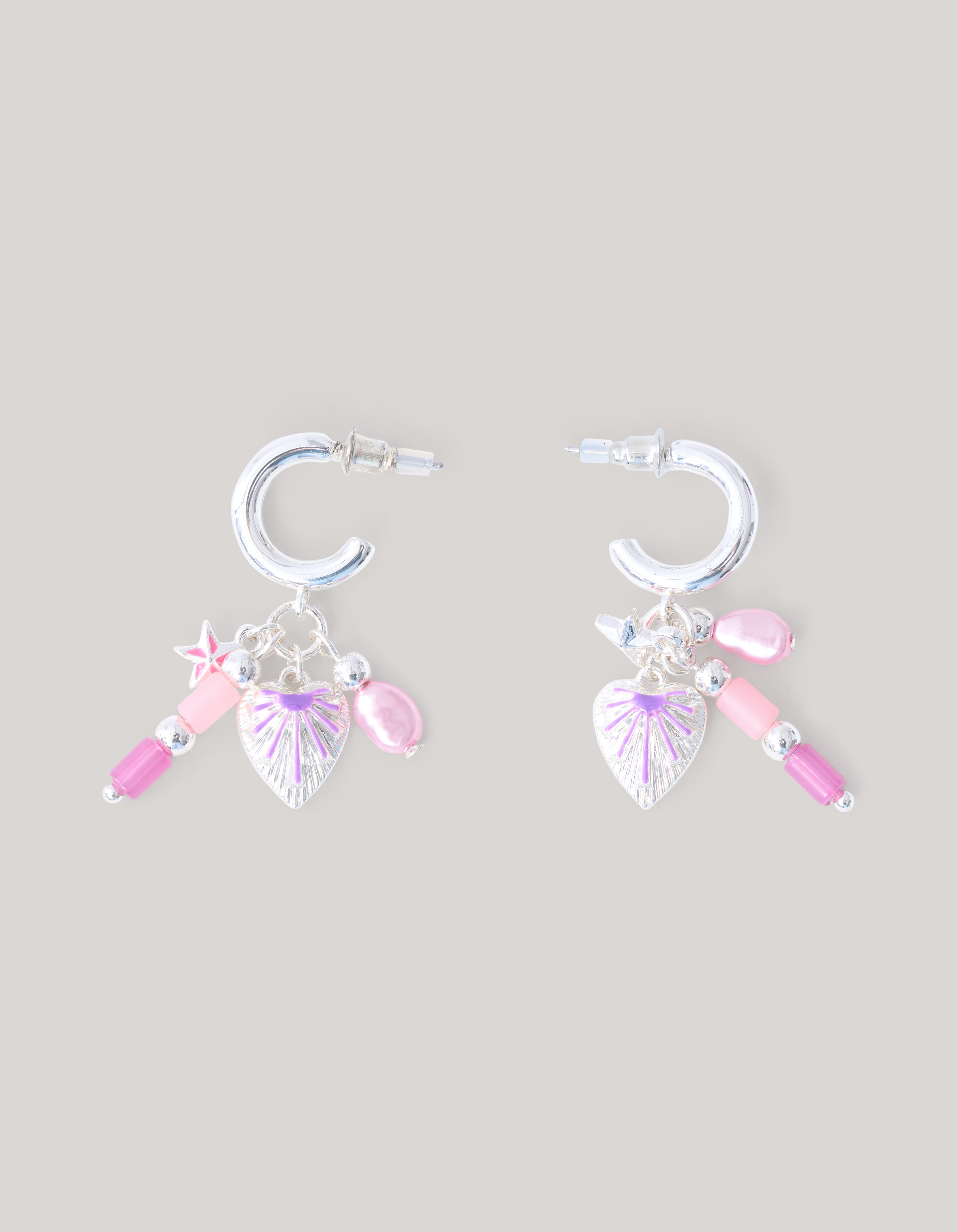 Charm Hoop Oorbellen Zilver SHOEBY ACCESSOIRES