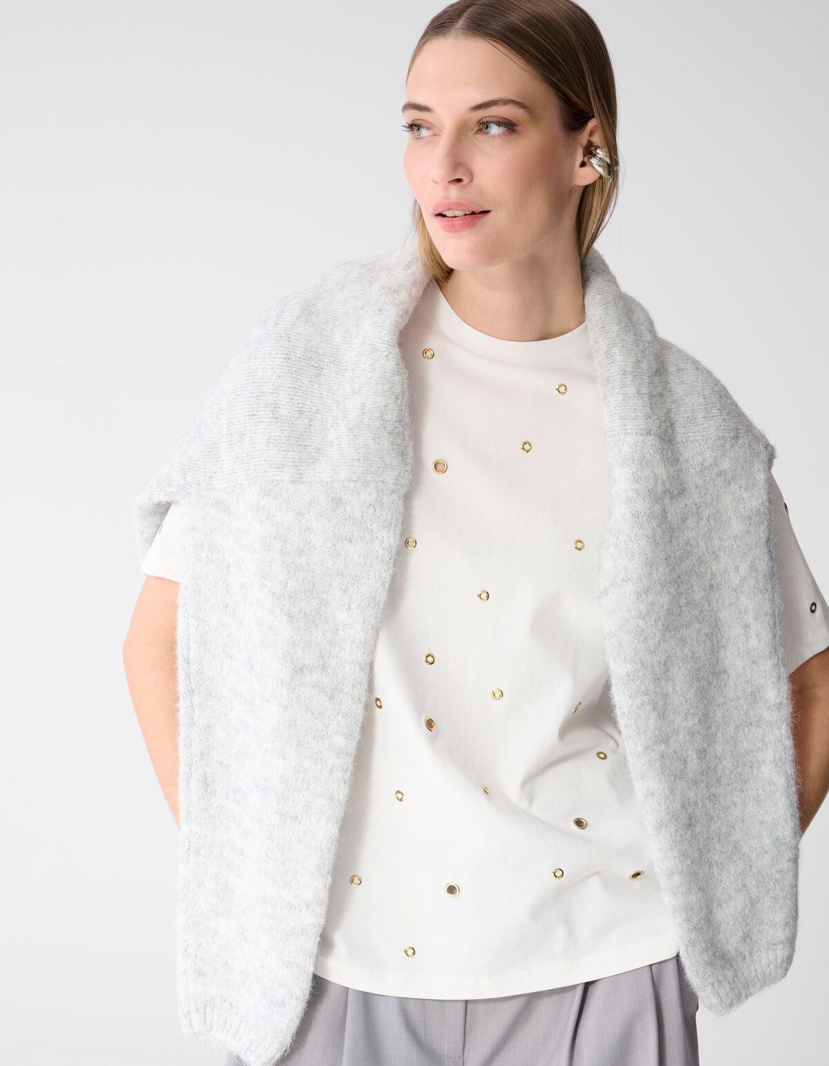 Oversized Eyelet T-shirt Wit SHOEBY WOMEN