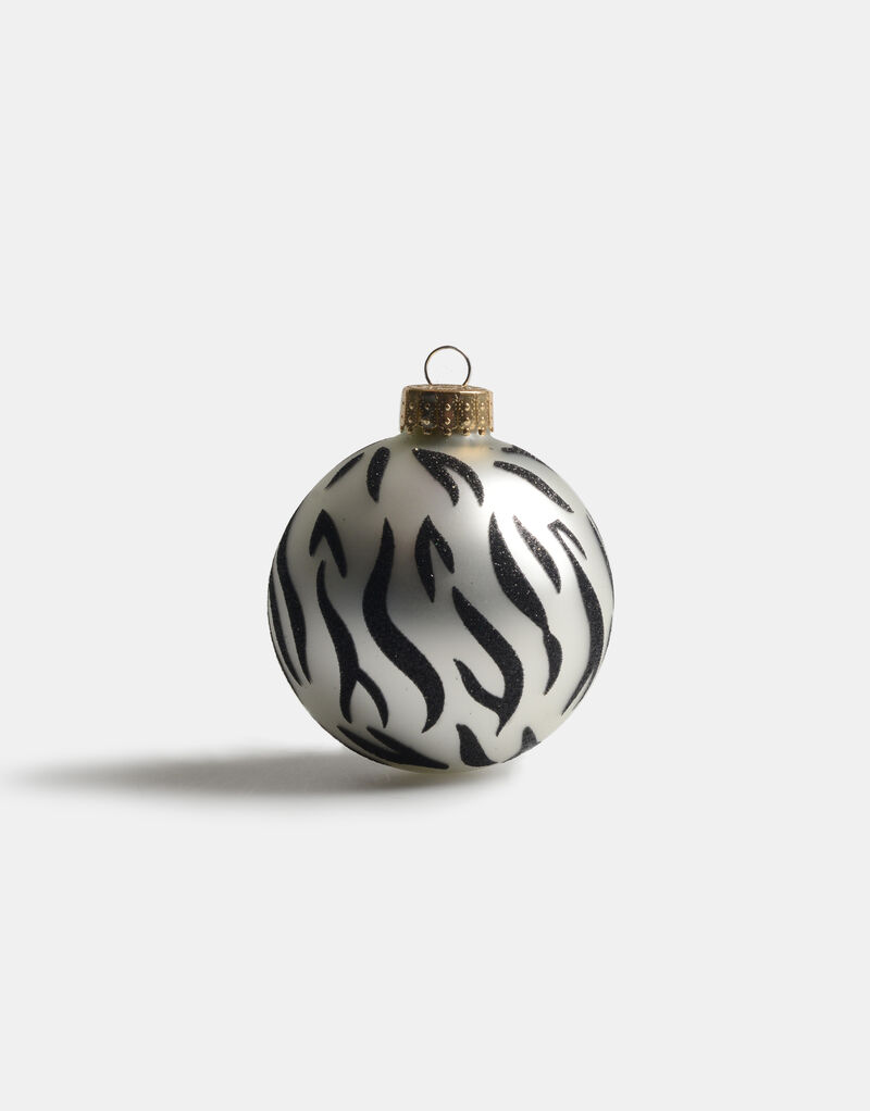 Zebra Stripe Kerstbal by Fred